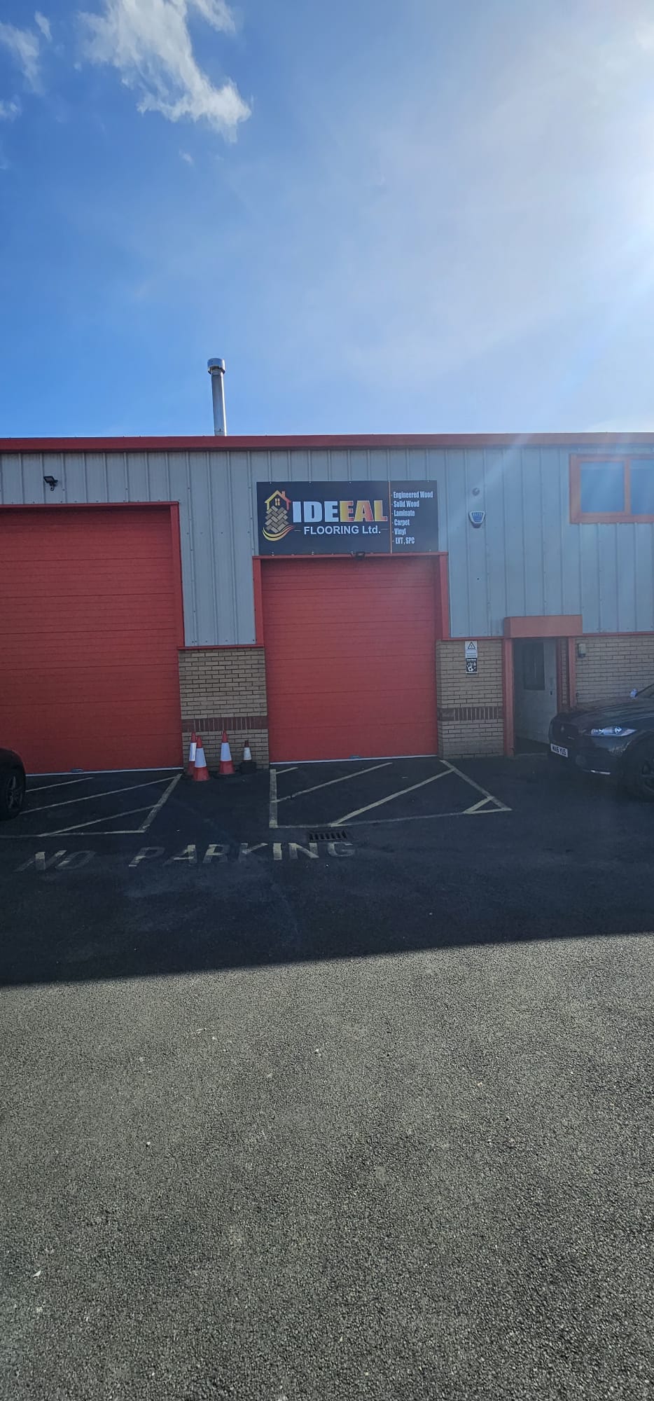 The Ideeal Flooring showroom and unit on Shaftesbury Street South, Derby